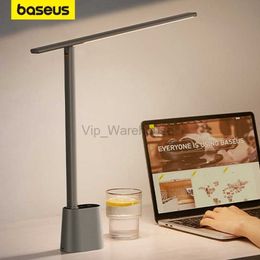 Baseus LED Bureaulamp Oogbescherming Studie Dimbaar Kantoor Licht Opvouwbare Tafellamp Smart Adaptive Brightness Bedlampje Voor Lezen HKD230807