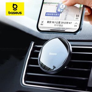 Baseus Magnetische Autotelefoonhouder Ontluchter Universeel voor 13 14 15 Pro Smartphone Autotelefoonstandaard Ondersteuning Clip Mount Houder 240126