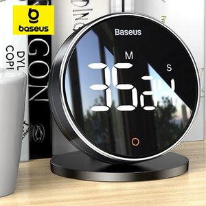 Baseus Magnetische Countdown-wekker Kookwekker Handmatige digitale timer Stand Bureauklok Kooktimer Douche Studie Stopwatch 240308