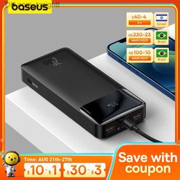 Baseus Power Bank 20000 mAh/10000 mAh PD Snel opladen Powerbank Draagbare batterijlader voor iPhone 11 12 Pro Max Q230826