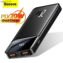 Baseus Power Bank 20000 mAh Draagbare Oplader Powerbank 10000 mAh Externe Batterij PD 20 W Snel Opladen Voor iPhone xiaomi PoverBank L230619