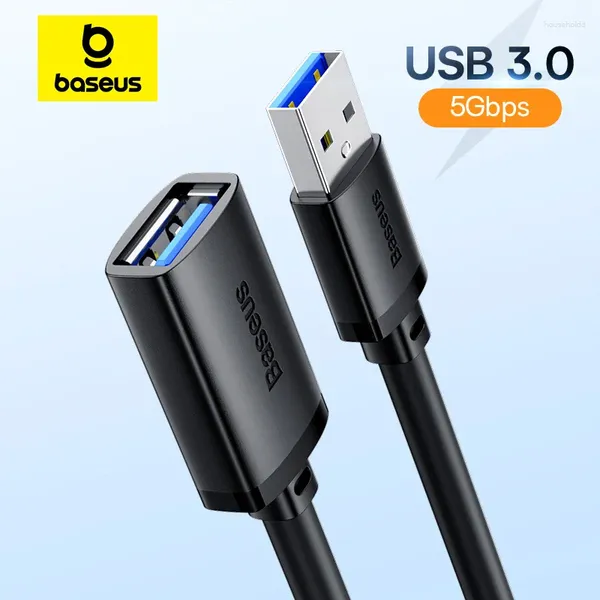 Cable de extensión USB Baseus 3,0 para ordenador portátil inteligente TV Xbox One SSD Cable extensor Mini 5Gbps velocidad rápida