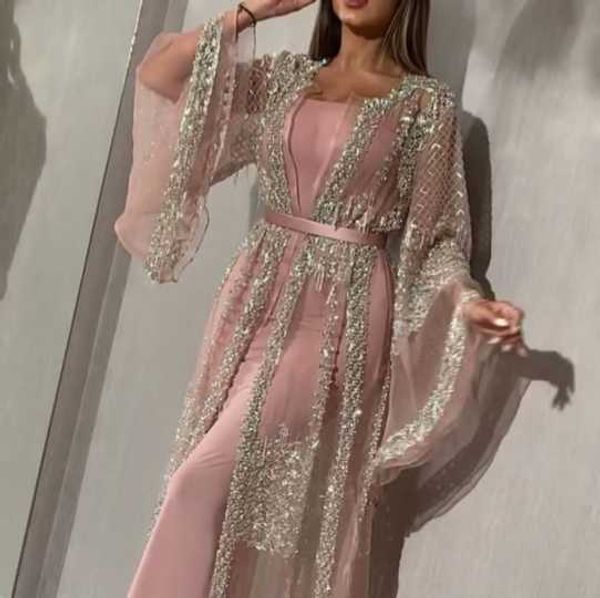 Robes décontractées de base 2 pièces printemps 2022 nouvelle Robe à paillettes femmes Sexy dentelle à manches longues soirée élégante Maxi Robe Longu T230825