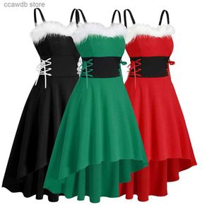 Basic Casual Dresses 4-kleuren 8-size jurk Konijnmeisje Sexy schattige prestatie jurk taille riem onregelmatige jurk T231109