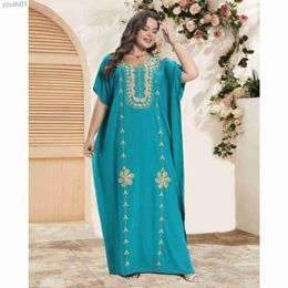 Basis Casual jurken Afrikaanse dashiki katoen traditionele jurk abaya voor dames plus size caftan losse kaftan korte mouw deksel yq240402