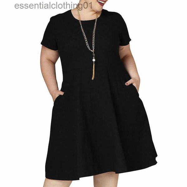 Robes décontractées de base Grande taille 9XL 2022 Été Fat MOM Femme robe Lâche grande taille femmes vêtements 9xl robe vestidos liquidation L230918