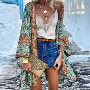 Basic casual jurken Boheemse mantel vest voor zwempak Woman 2024 Summer Beach Swimwear Smock Tops lange mouwen vrouwelijke kleding YQ240402