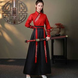 Robes décontractées de base Robe Hanfu chinoise Vêtements pour femmes Vintage Style ethnique Vêtements de mode Élégant Streetwear Casual Robe traditionnelle chinoise C24315