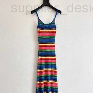 Basic Casual Dresses Designer 2024 Zomer gebreide modieuze en elegante dames slingerjurk 7HGA