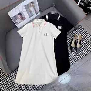 Basic casual jurken Designer merk Nanyou Cha Fashion Age Reduce Academy Style Losse en veelzijdige sleutelcontrast Polo Dress 65x5