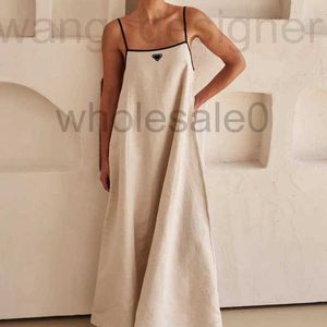 Basic casual jurken ontwerper GY25028 Modieuze contrasterende kleur Suspener Grote zoomjurk, nieuw voor lente/zomer 2024 1mpg b9oy