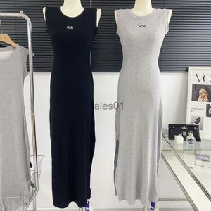 Basic Casual Jurken Designer Dames Casual Jurken O Sexy Mouwloos Nieuwe Luxe Kleding Vrouwelijke Bodycon Party Strand Lang 240302