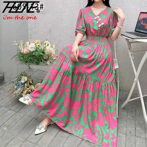 Vestidos casuales básicos vestidos para mujeres túnica india coreana coreana bohemia floral beach estilo chino estilo vintage vintage vestidos de Mujer 240419