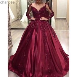 Robes décontractées de base Femmes élégantes Robe de soirée Luxry Sequin Brillant Sexy Lady Rouge Maxi Robes de soirée pour anniversaire spécial Mariage Femme Robe LST230904