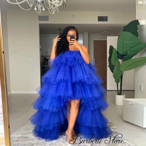 Vestidos casuales básicos Moda Hi Low Puffy Tiered Tulle Vestido de mujer Plus SizeTo Party Dresse Pretty Dressing Royal Blue Tutu Orchid 230829