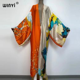 Basic Casual Jurken Kimono's verano Vrouwen sukienka Print Vest met lange mouwen Vrouwelijke Blouse Losse Casual beach Cover Up boho dress party kaftan 230726