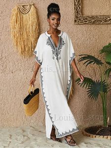 LORYLEI 2024 col montant brodé caftan femmes à la mode Robe Boho fête vacances maison Robe robes de plage Q1545 T240227