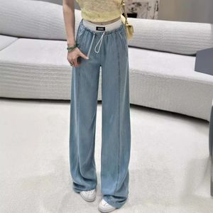 Basis Casual jurken MM24 Zomer modebrief Design temperament pendelende stijl slanke hemel zijden rechte been jeans