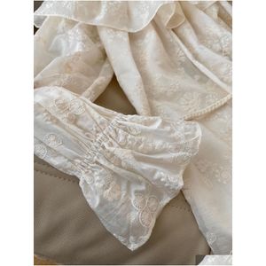 Basis Casual jurken One Shoder Silk Retro Jacquard geborduurde taille Up Drop levering kleding Kleding Dames kleding Dh4ty