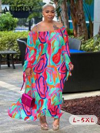 Robes décontractées de base, grande taille, robe Maxi africaine, nouvelle collection d'été formelle, ample, imprimé Floral, tenues élégantes, vente en gros, livraison directe, 2023 dames YQ231025