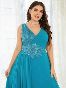 Basic Casual Jurken Grote maten Feestjurken Mode Dames Bruiloft Elegant Kant Strass Appliqué Bruidsmeisjesjurken Grote vrouwelijke avondjurken 230717