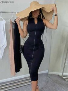 Basic Casual Jurken Silm Soild V-hals Mouwloos Parti-jurk voor sexy vrouwen Kleding Avond Kort Zwart Bodycon Mujer Rits Zomer Mode Stijlvol LST230904