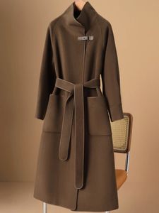 Basic Casual Jurken Speciale balie duizend yuan hoge bestelling 100% wol wollen jas voor dames herfst en winter Maillard high-end buitenlandse stijl 231220