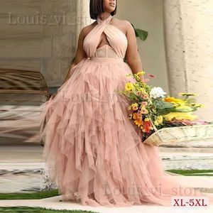 Basic Casual Jurken Strapless Ruches Mesh Avondjurken voor Vrouwen Elegante Feestjurk Vrouwelijke Gala Baljurk Sexy Dame Plus Size T240227