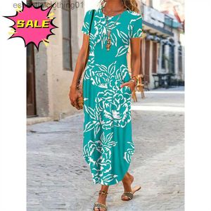 Basic Casual Jurken Zomerjurk Voor Dames 2023 Nieuwe Boho Touw Vintage Ruches Bloemen Gedrukt Traf Vrouwelijke Kleding Elegante Korte Mouwen feestjurken L230918