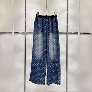 Basis Casual jurken Zomer Niche Design zware industrie Wash -gradiëntbrief Gedrukte brede poot jeans