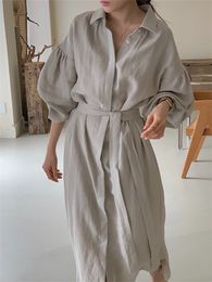 Robes décontractées de base Été Femmes Robe Chemise Longue Soirée Femme Vintage Maxi Party Oversize Plage Femme Élégant Bal Blanc 230912