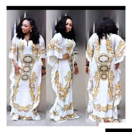 Robes Décontractées De Base Tilapia Lâche Femmes Robe D'été Conception Droite Style Royal Africain Dashiki Élastique Grand Mx190727 Drop Delive Dhtxs