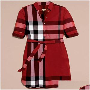 Basis Casual jurken Women Shirt Fashion Slim Classic Pattern Silm 23SS Dames kleding Simple 5 Colors Drop Delivery Apparel Othjx