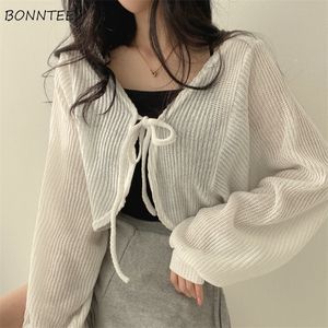 Vestes de base pour femmes, Style coréen, protection solaire, manches lanternes, tendance, élégantes, assorties avec tout, Chic, arrivée, été, 220815