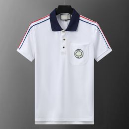 Basic Mens Polo Men T-shirt T-shirt broderie Logo Polo Polo Tshirts Summer Brand Luxury Tee Man Tops M-3XL VV *