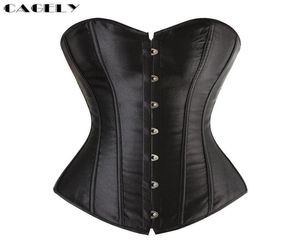 Basis Satijn Bovenborst Korset Top Busk Vetersluiting Bustier Traditioneel Corselet Bruiloft Bruidsondergoed Feestdansoutfits1240676