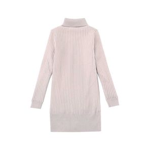 Basic Sweater-Jurk Leeftijd voor 4 - 14 jaar Tiener Meisje Zwart Gebreide Strakke Frocks 2021 Nieuwe Collectie Herfst Winter Kinderen Warm Kleding Q0716