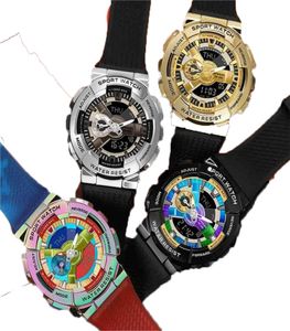 Reloj deportivo de marca BASID, relojes de pulsera LED digitales analógicos con pantalla estilo G para hombre, relojes de pulsera impermeables para natación y golpes, 326827545