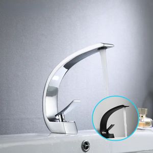 Basin Faucet Modern Bathroom Mixer Tap Black/chrome Wash basin Faucet Single Handle Hot and Cold Waterfall Faucet