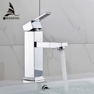 Basin Kranen Messing Chrome Square Badkamer Sink Kraan Enkele hendel Swivel Spout Toilet Badbasin Vat Mixer Water Tap 805-22