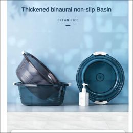 Bassins CHAHUA lavabo épaissi grand Double oreille portable lavabo en plastique transparent lavage des vêtements légumes outils faciles à nettoyer