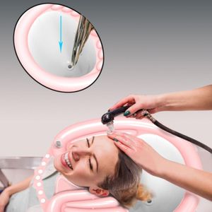 Bassins Basin de lavage de cheveux gonflables portables Intégrée de la tête de support gonflable à la tête de la tête vers le haut se gonfle rapidement pour les femmes enceintes enceintes