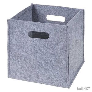 Cesta de almacenamiento plegable, caja plegable de fieltro de gran tamaño, Cubo de ropa, artículos diversos, juguetes para niños, cesta organizadora de libros para el hogar