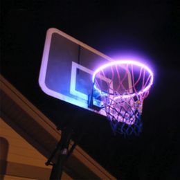 Basket Hoop Solar Light Basketbal Spelen Led Night Strip Lichtbalk Basketbal Velg Basketbal Equitment Hoops Decor 240118