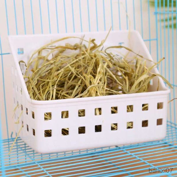 Panier amovible herbe panier Hamster bol en plastique suspendu mangeoire ventouse fixe pour petits animaux cochons d'inde lapins lapins