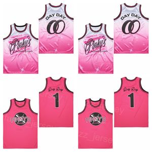 Basketball 1 Pinkys Movie Jersey Day Day Records del viernes Viernes aerógrafo Nickelodeon Hiphop Hiphop Pink Team College para fanáticos del deporte Algodón puro Balentable Vintage