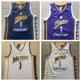 Basketbal 1 Victor Wembanyama Jerseys Metropolitans allemaal gestikt truien 1 Cade Cunningham Mets92 11 Scott Barnes