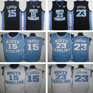 Basketbal 15 Vince Carter UNC Jersey North Carolina Blauw Wit Ed NCAA College Basketbalshirts Borduurshorts Pak