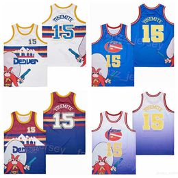 Basketball 15 Yosemite Sam Moive Maillots Pull Retro College Pur Coton Pour Les Amateurs De Sport Université Respirant Équipe De Retraite Couleur Bleu Violet Blanc Uniforme Haut