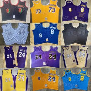 Basketbal 1996 2008 Retro Bryant Authentieke Jerseys 24 Vintage Dennis Rodman 73 Throwback 1997 1998 1999 2001 2002 2007 Shirt Allemaal gestikt voor sportfans Hoog/goed